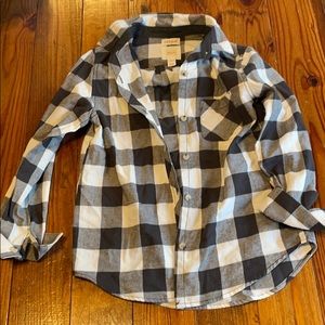 Girls button down flannel